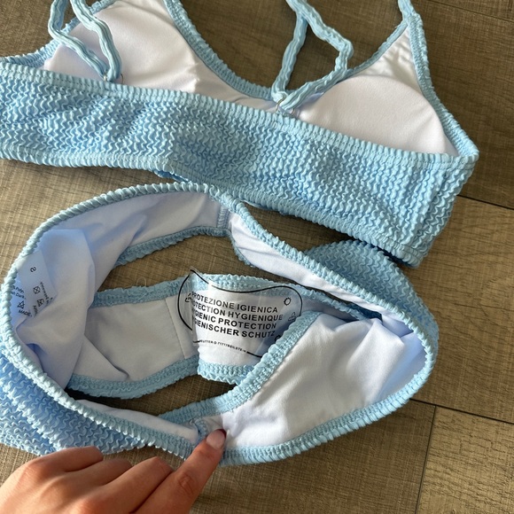 Light Blue Textured Bikini Set - Picture 3 of 3